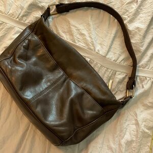 Brown leather purse
